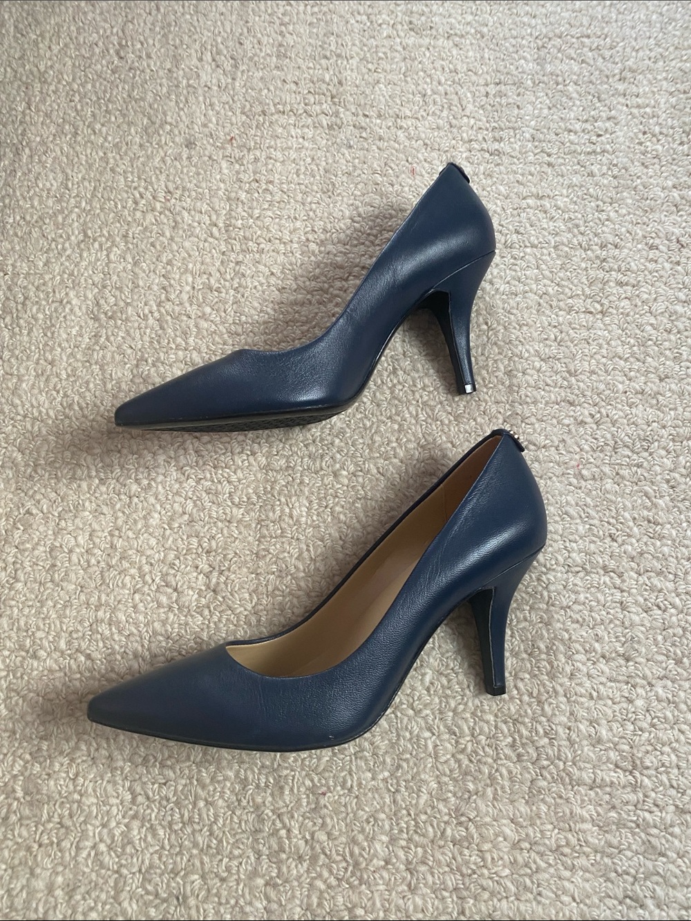 {Michael Kors} Navy Leather Pumps - Picture 3 of 5
